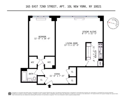 $985,000 | 165 East 72nd Street, Unit 10L | Lenox Hill