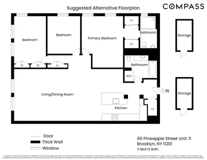 $1,699,000 | 60 Pineapple Street, Unit 7I | Brooklyn Heights