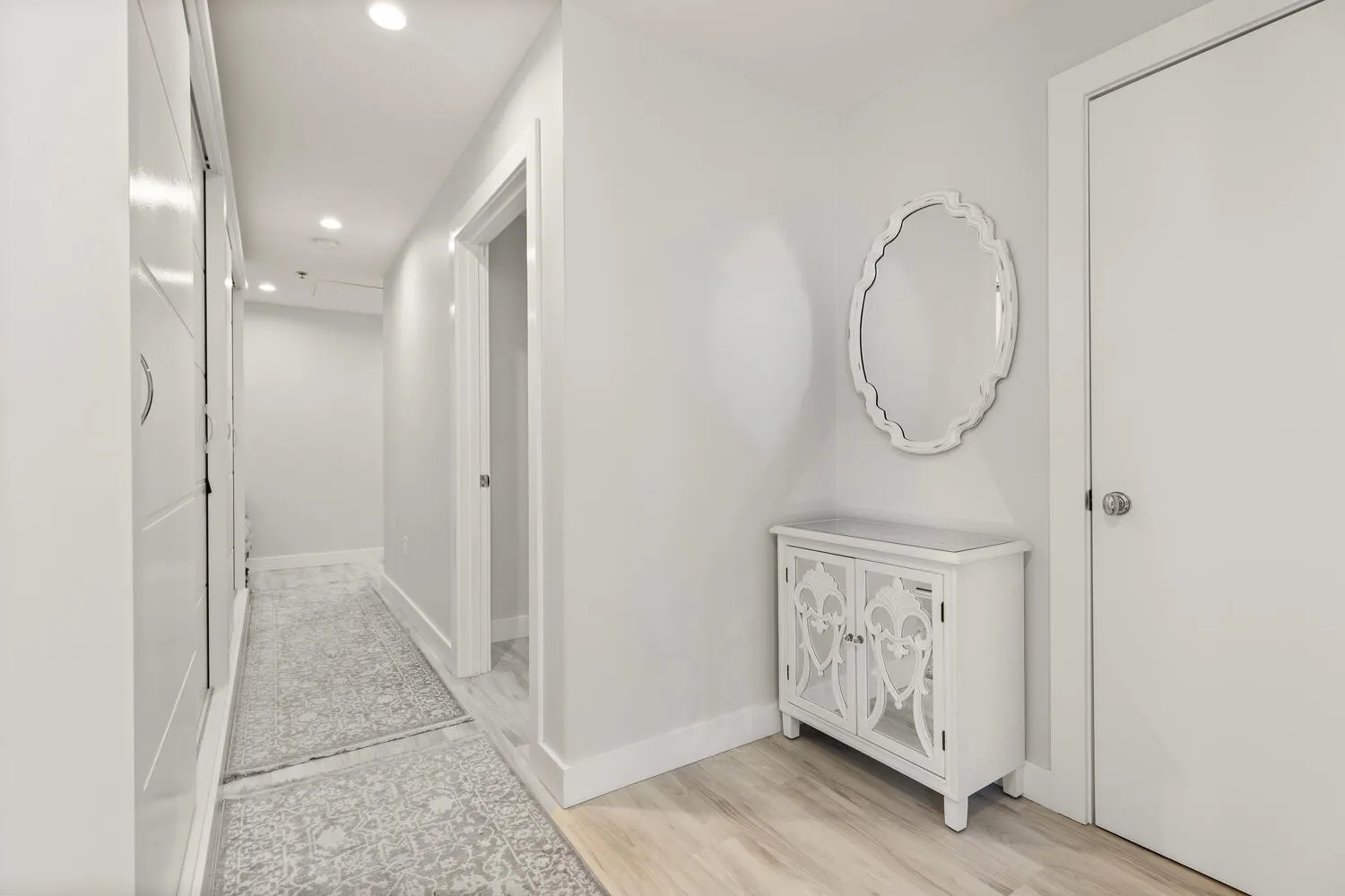 a picture of a wall with a white wall and sign