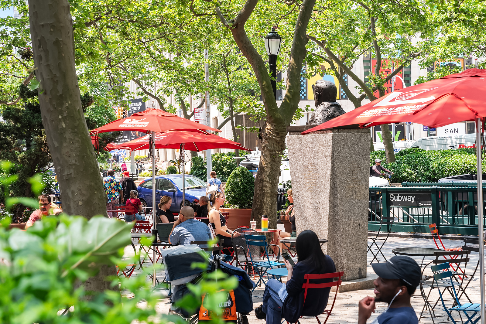 150 Columbus Avenue, Unit 22A Manhattan, NY 10023 - Photo 22 of 23 an outdoor space with furniture and umbrella