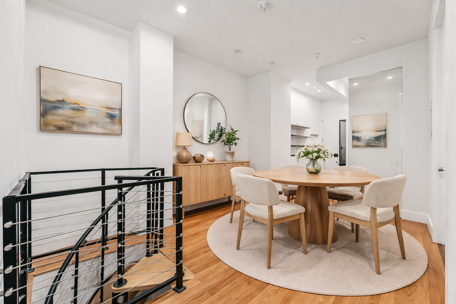 911 Nostrand Avenue, Unit 1R Brooklyn, NY 11225 - Photo 5 of 13 a dining room with furniture and wooden floor