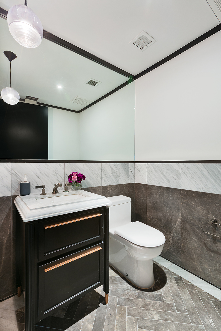 51 Jay Street, Unit 4E Brooklyn, NY 11201 - Photo 4 of 12 a bathroom with a sink and a toilet