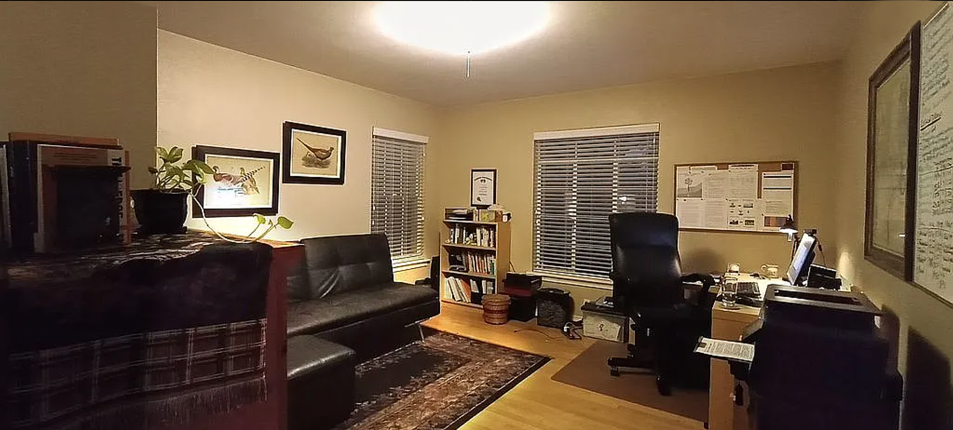 316 Classen Drive Dallas, TX 75218 - Photo 6 of 9 a view of a workspace with furniture and a window