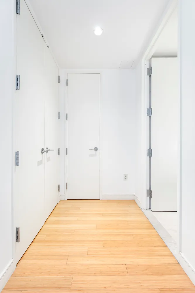 a view of a room with an empty space