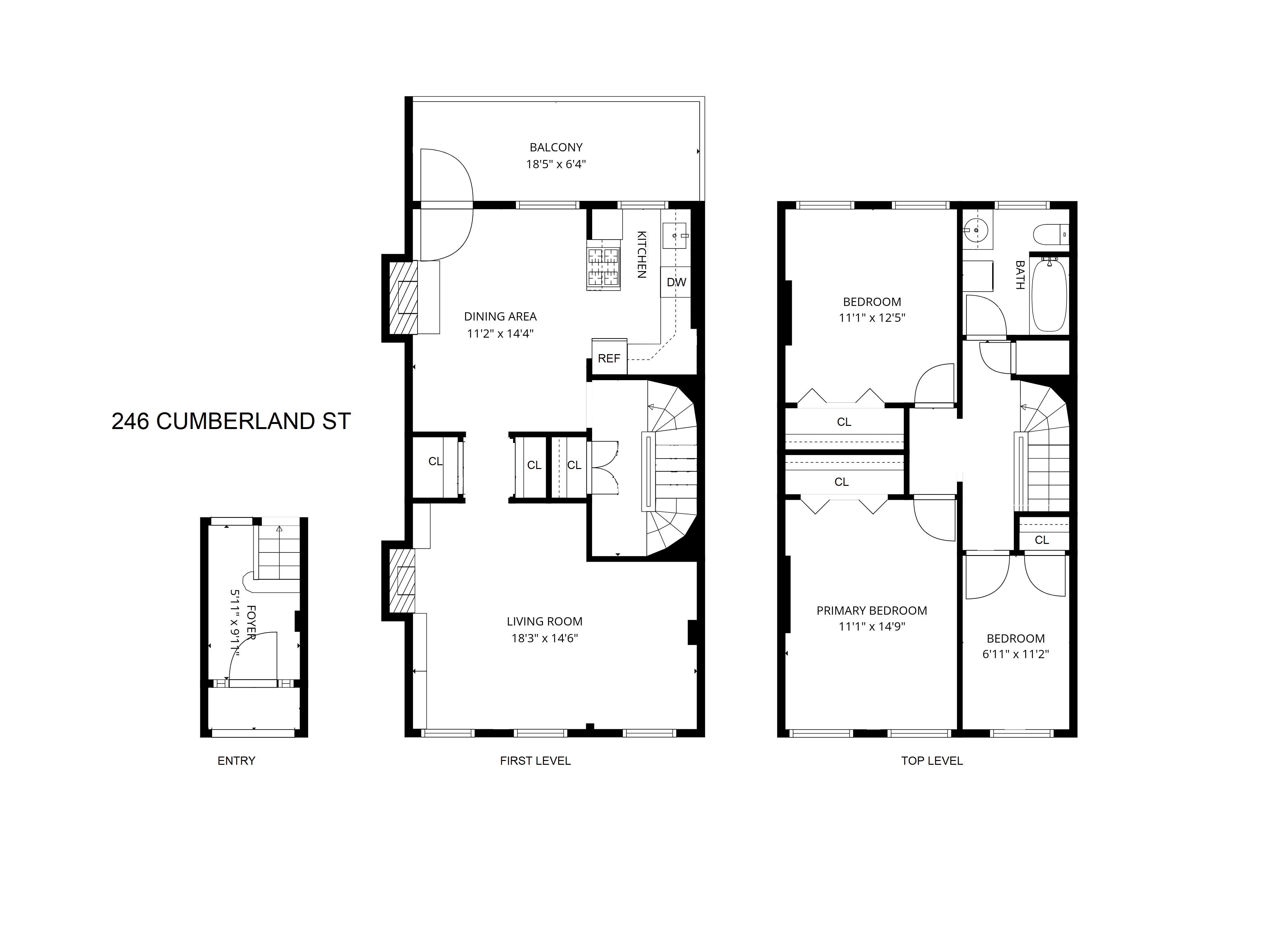 246 Cumberland Street, Unit 2 Brooklyn, NY 11205 - Photo 15 of 15 a picture of floor plan