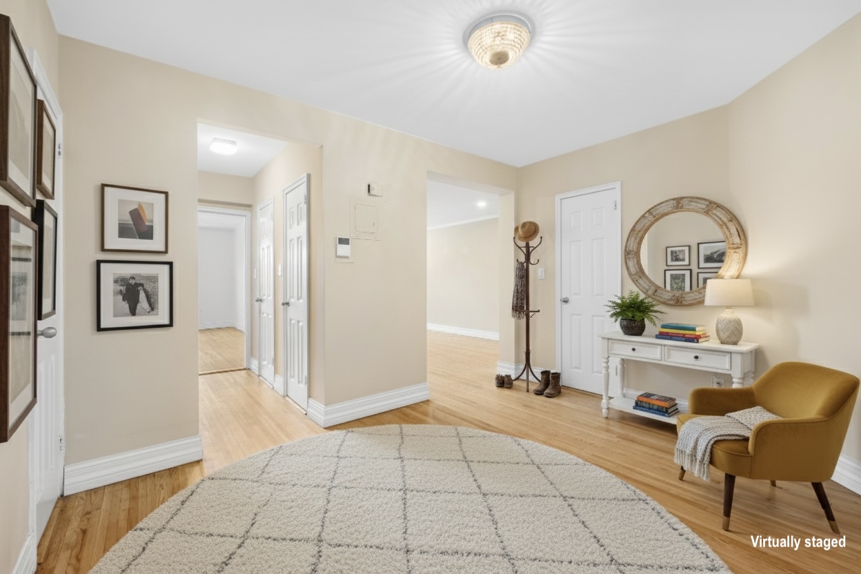 34-41 85th Street, Unit 4R Queens, NY 11372 - Photo 3 of 19 a room with gym equipment and a large mirror