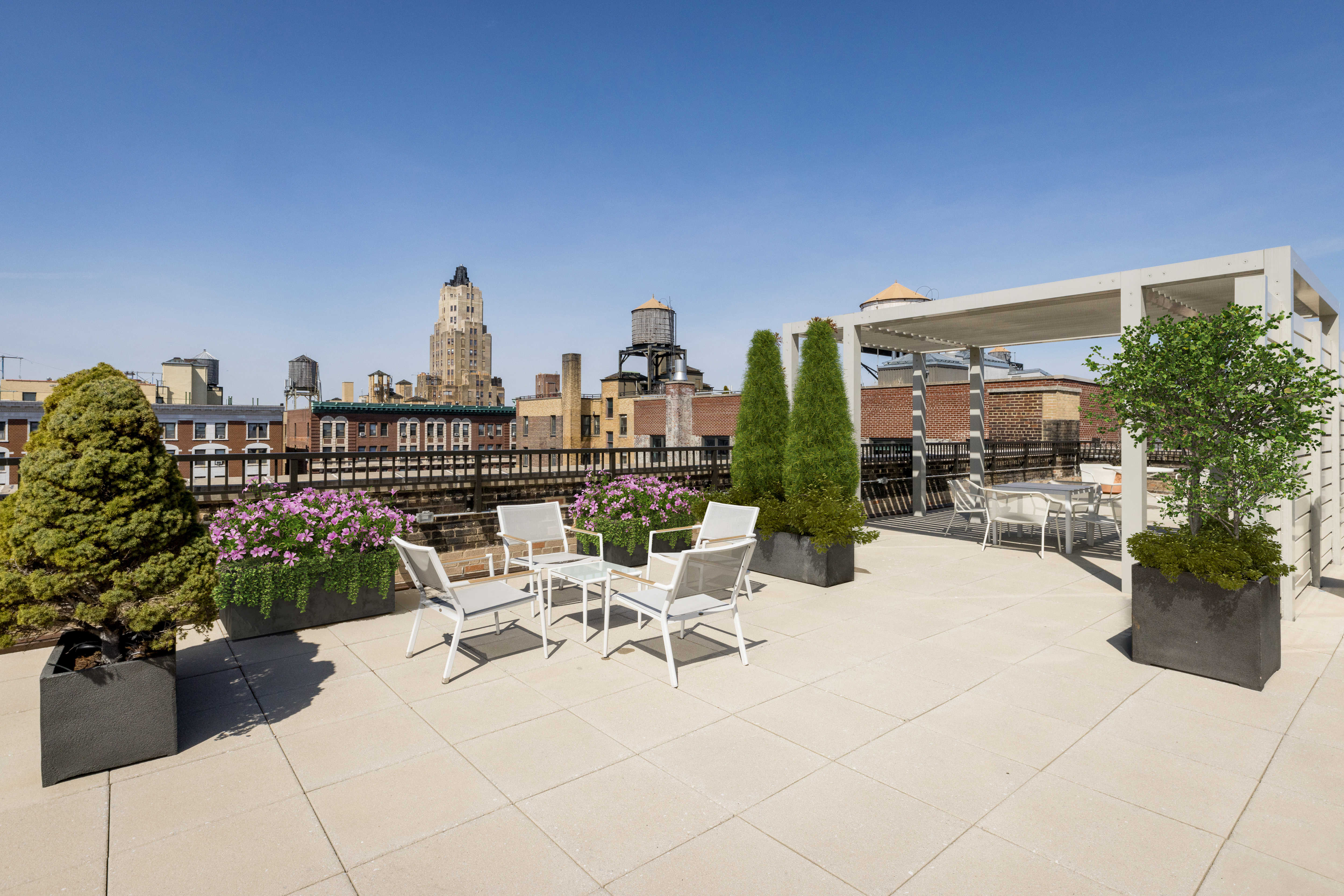 235 West 102nd Street, Unit 5V Manhattan, NY 10025 - Photo 8 of 15 a view of a terrace with furniture and potted plants