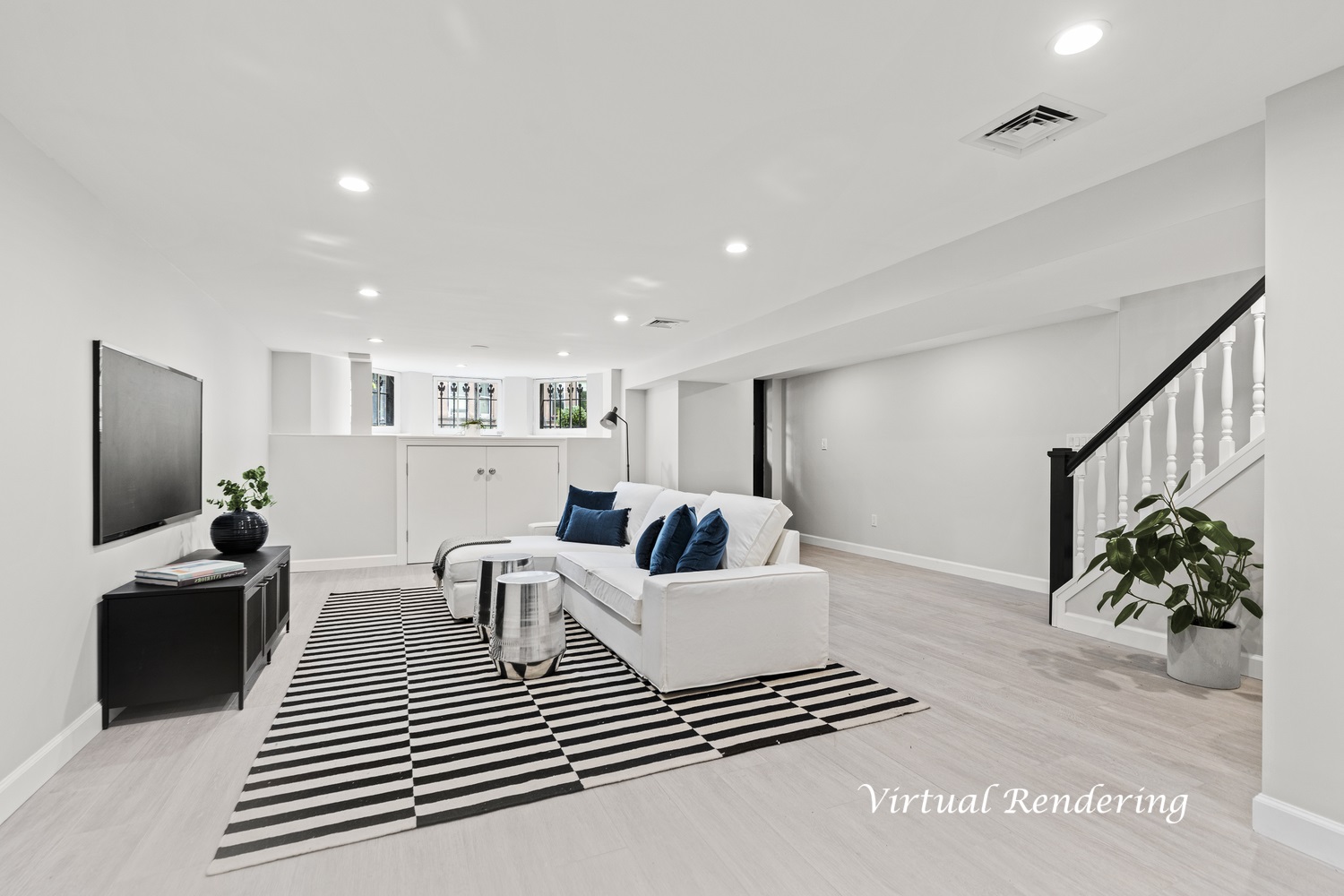 195 Lefferts Avenue Brooklyn, NY 11225 - Photo 16 of 18 a living room with furniture and a flat screen tv