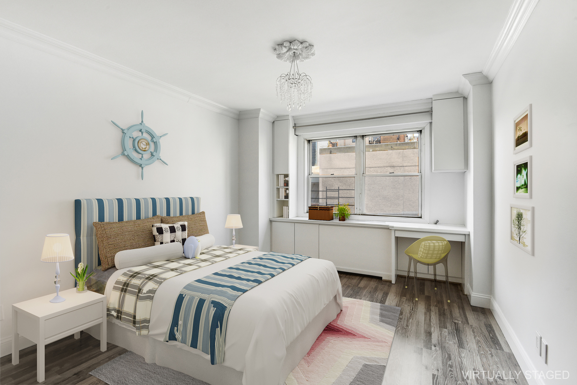 520 East 76th Street, Unit 11C Manhattan, NY 10021 - Photo 8 of 15 a bedroom with a bed and a table with potted plants