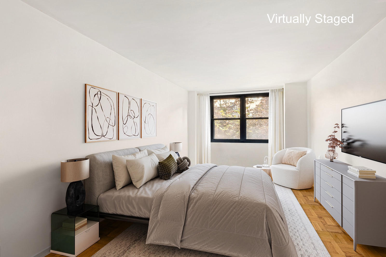 315 East 70th Street, Unit 6K Manhattan, NY 10021 - Photo 11 of 16 a bedroom with a bed and a window