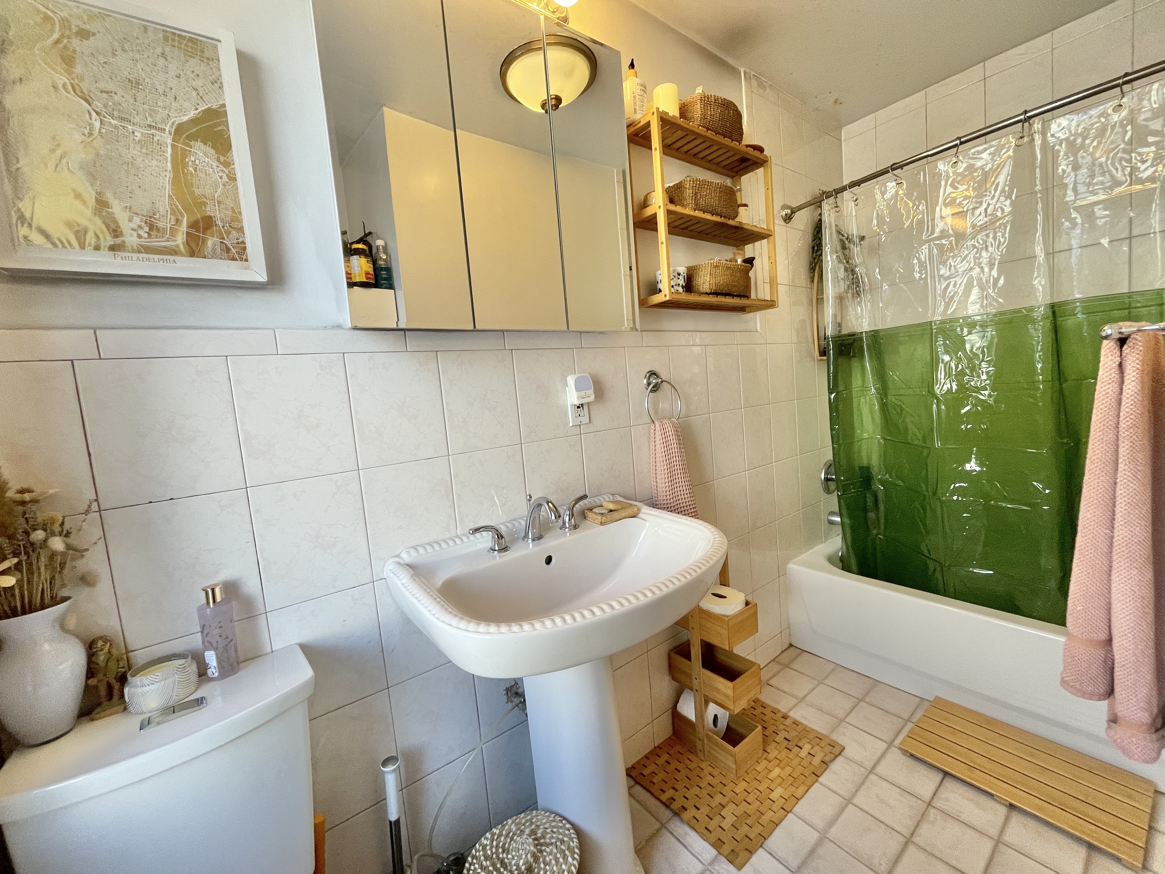 999 Fulton Street, Unit 2 Brooklyn, NY 11238 - Photo 9 of 10 a bathroom with a sink mirror and tub