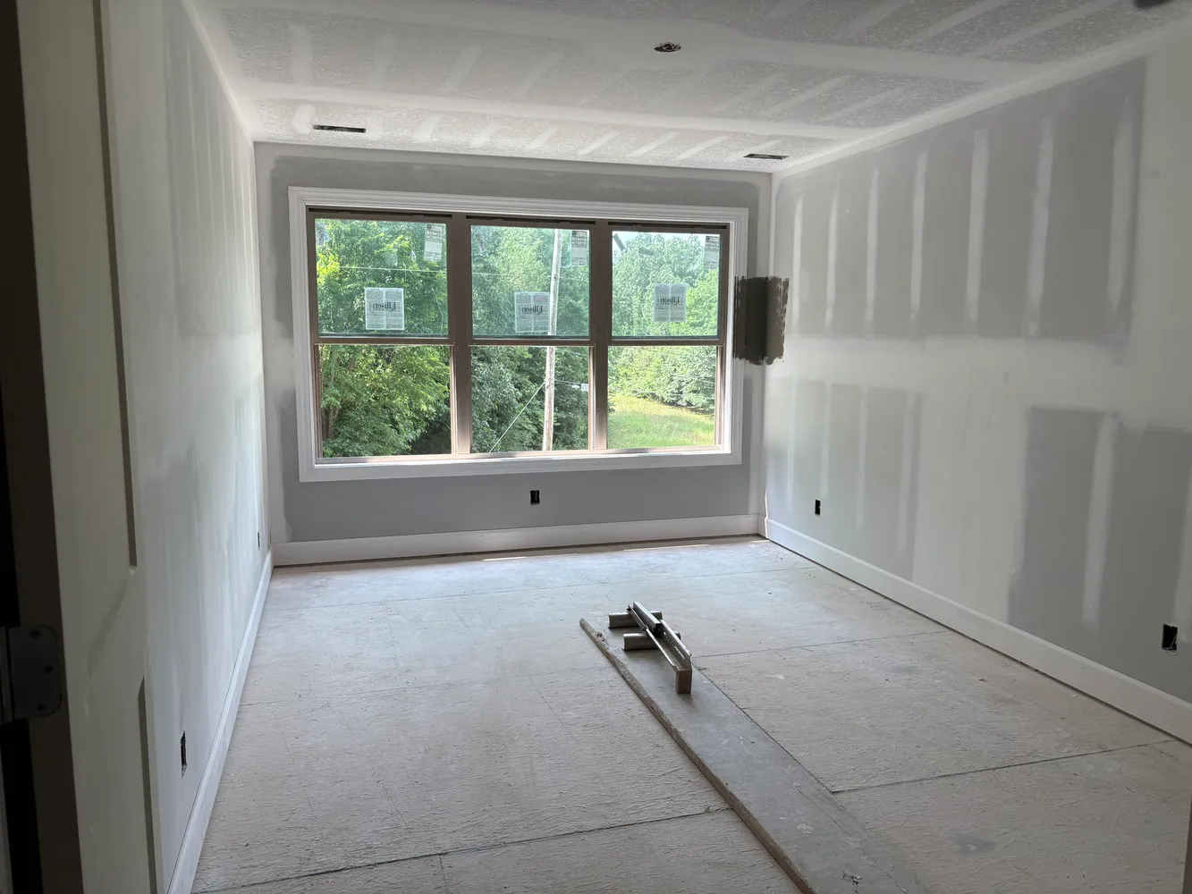 an empty room with a window