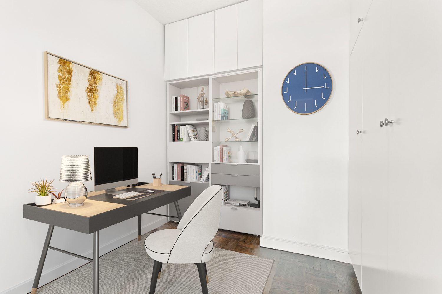 60 East 8th Street, Unit 24J Manhattan, NY 10003 - Photo 5 of 16 a view of a workspace with furniture