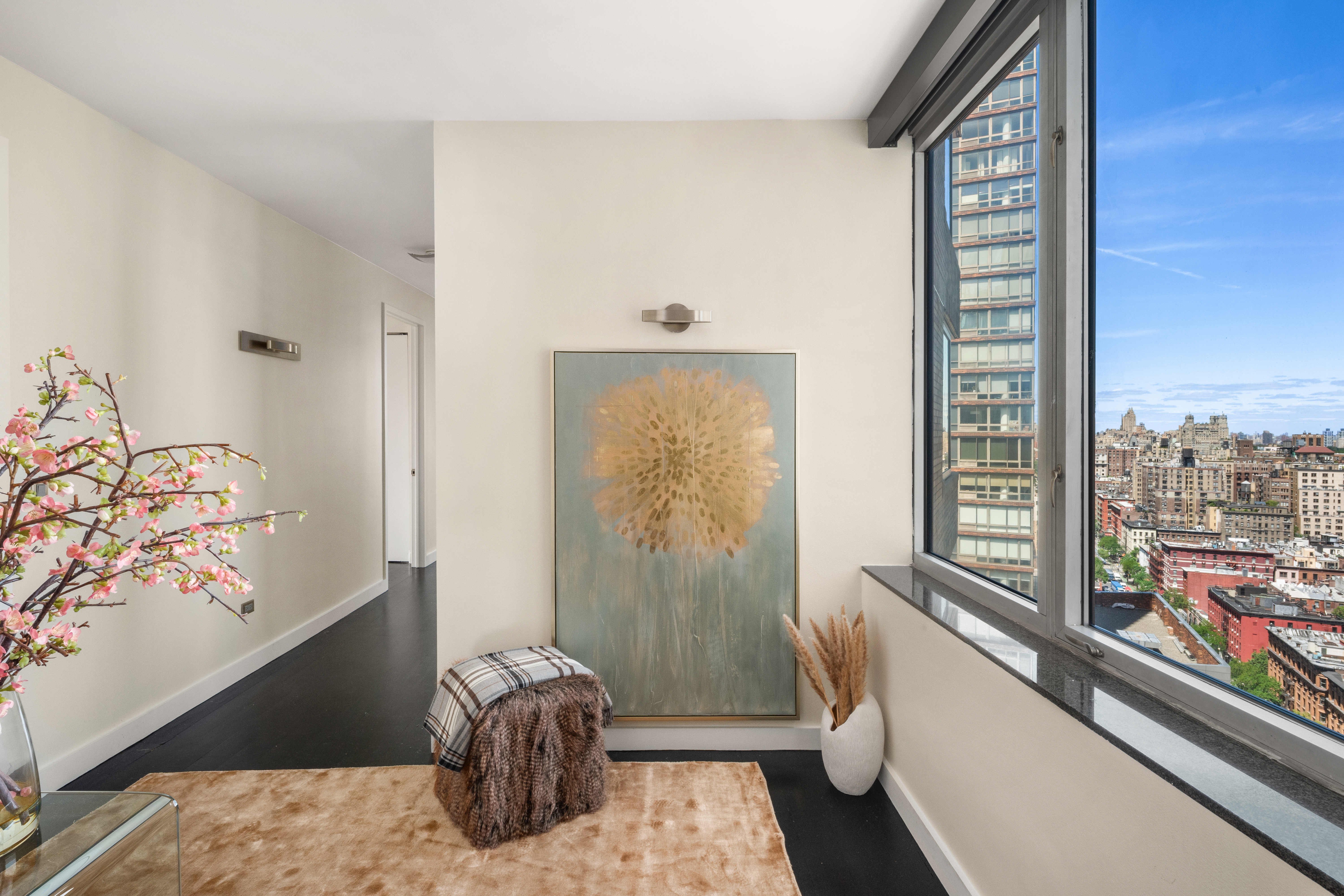 150 Columbus Avenue, Unit 22A Manhattan, NY 10023 - Photo 11 of 23 a bedroom with furniture and a window