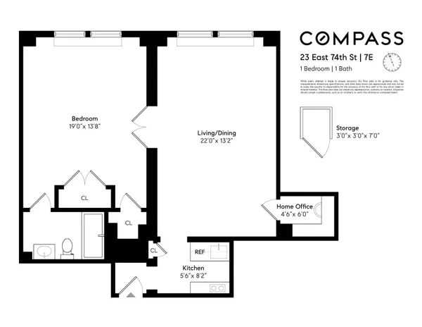 $999,000 | 23 East 74th Street, Unit 7E | Lenox Hill