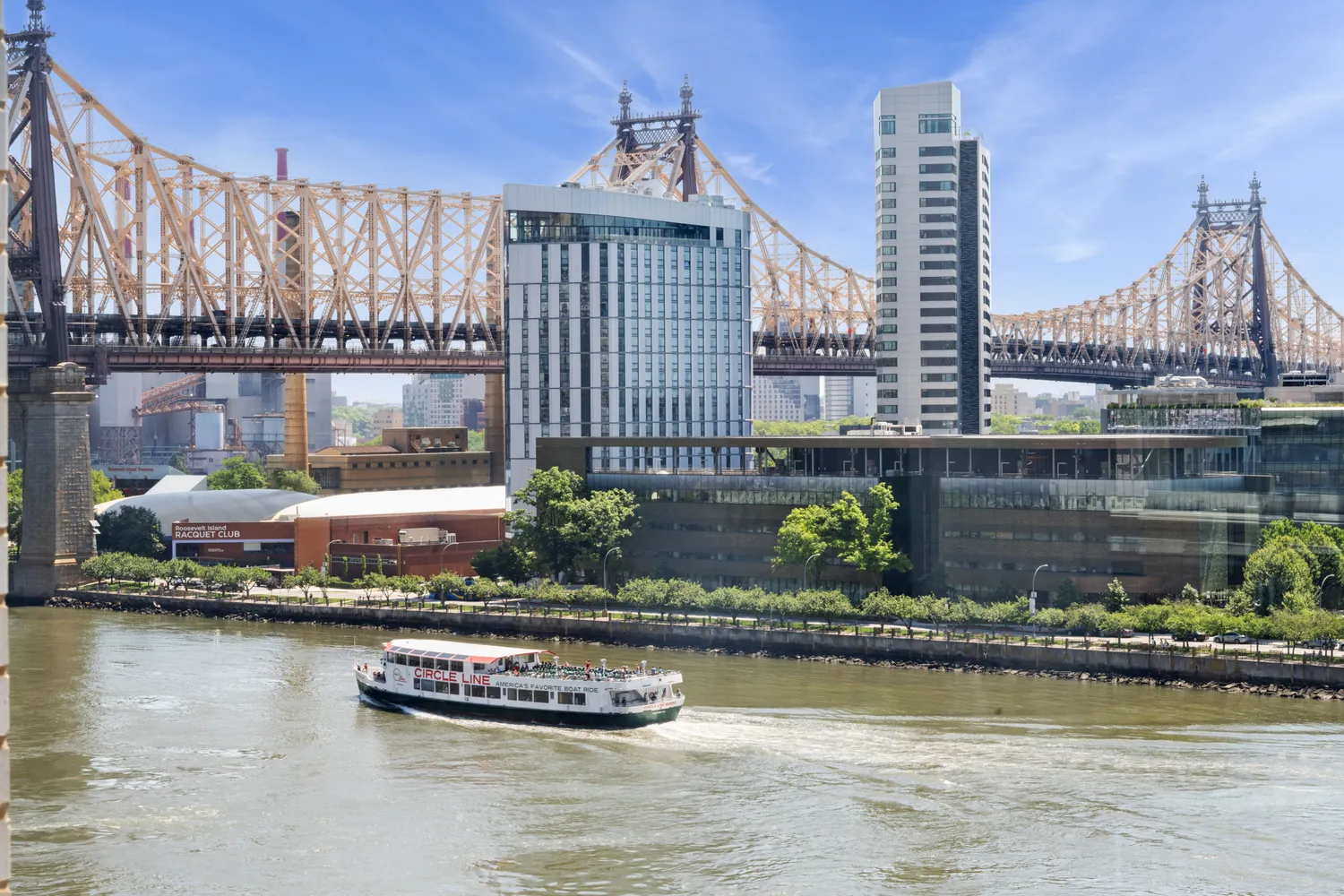 a view of a lake with a terrace