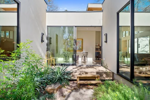 a outdoor space with furniture