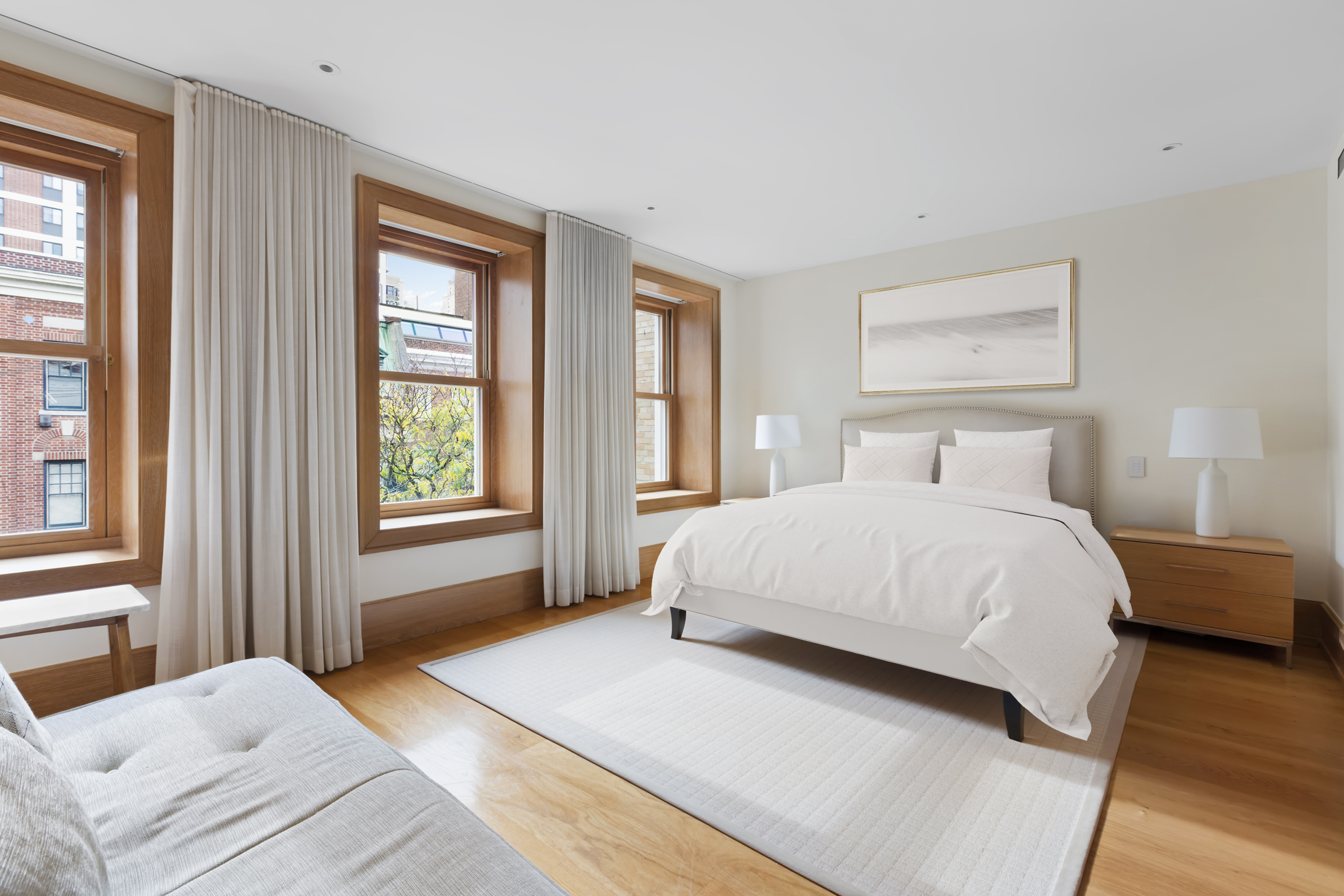 45 East 74th Street Manhattan, NY 10021 - Photo 23 of 33 a bedroom with a large bed and a window