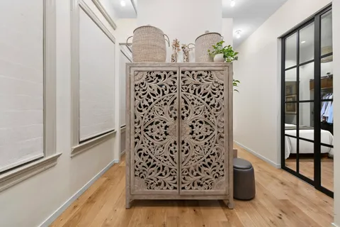 a front view of a building