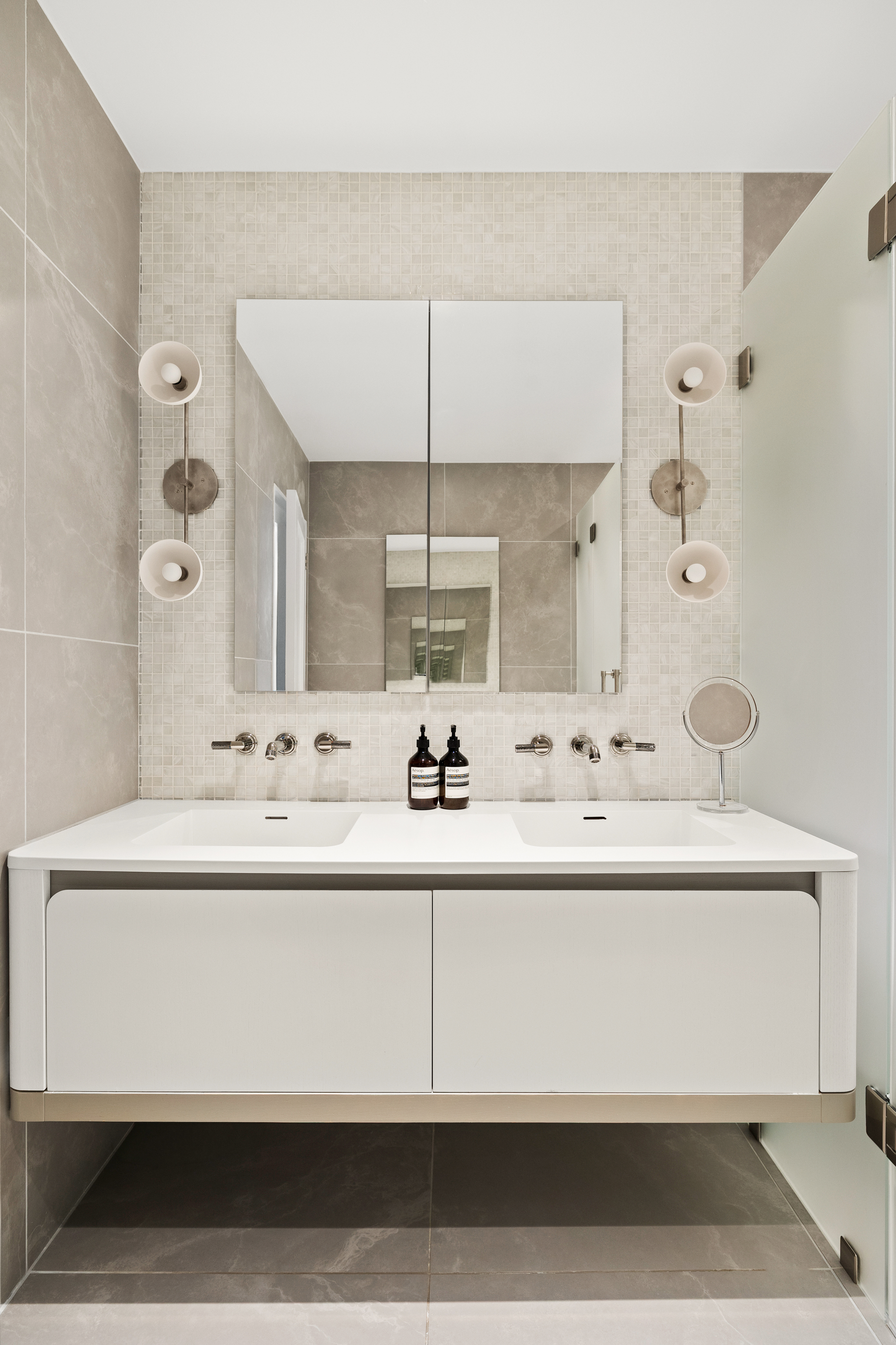 389 Classon Avenue Brooklyn, NY 11238 - Photo 9 of 15 a bathroom with a sink and a mirror