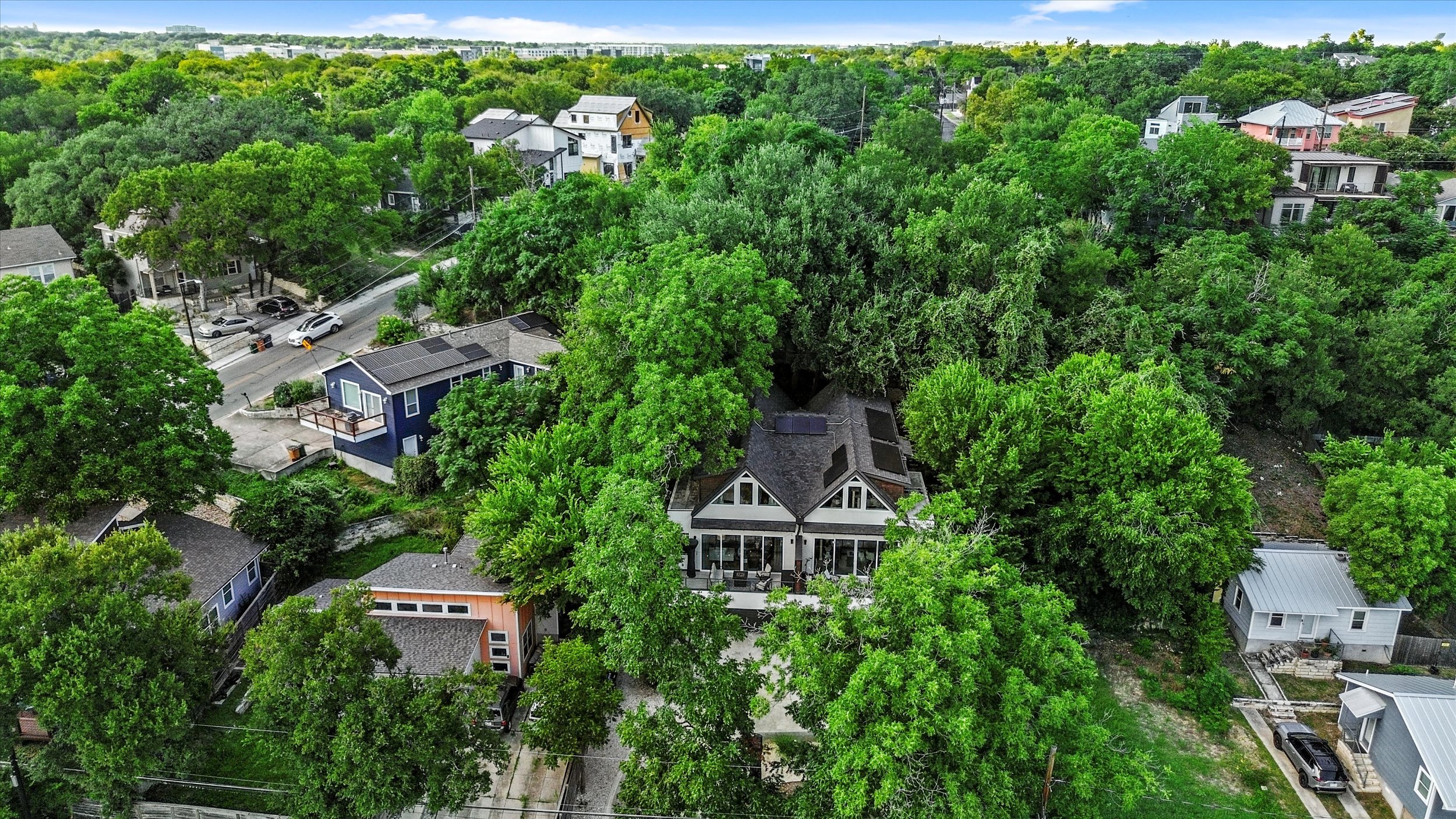 2712 Oak Springs Drive, Unit A Austin, TX 78702 - Photo 21 of 26 an aerial view of a house with yard and outdoor space