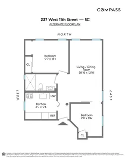$1,150,000 | 237 West 11th Street, Unit 5C | West Village