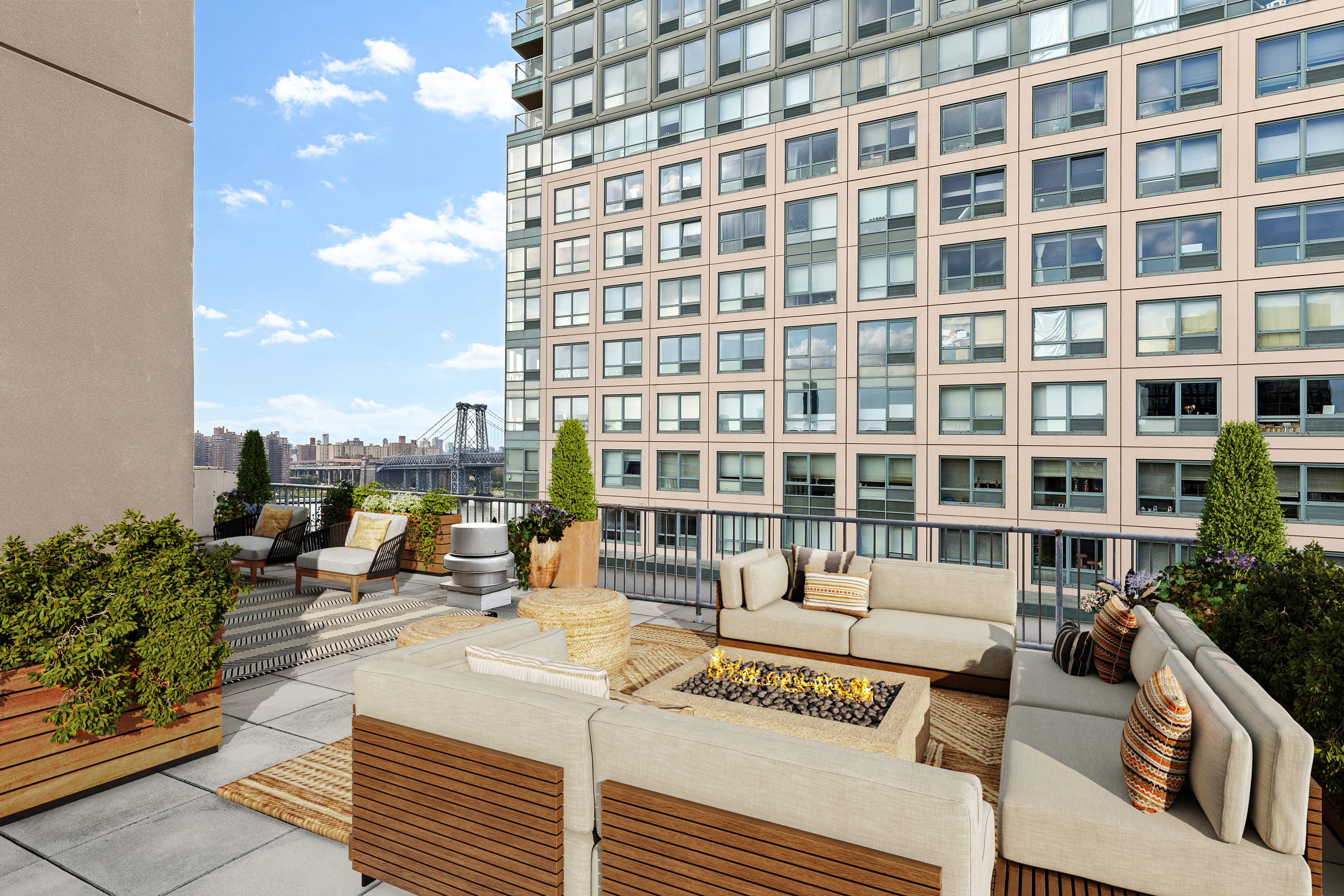 446 Kent Avenue, Unit PHC Brooklyn, NY 11249 - Photo 19 of 22 a building outdoor space with patio furniture