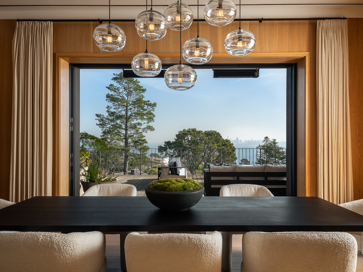 20 Crest Road Belvedere, CA 94920 - Photo 18 of 66 a view of a dining room with furniture and window