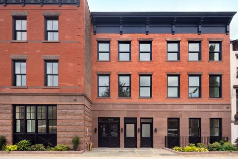 a front view of a building