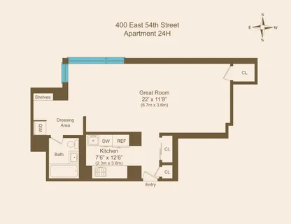 $695,000 | 400 East 54th Street, Unit 23H | Sutton Place