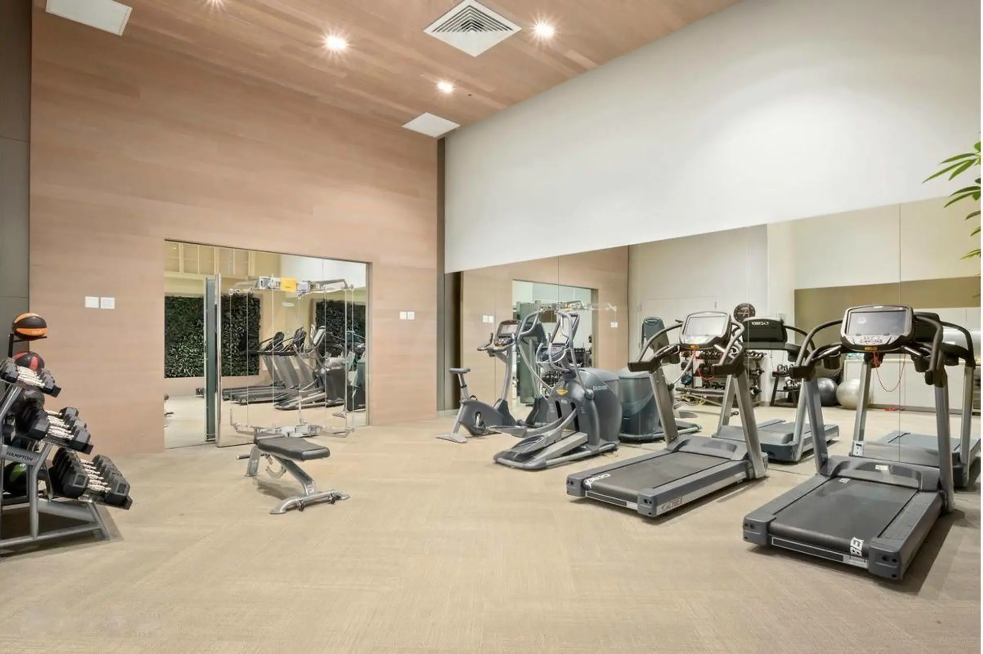 5 Franklin Place, Unit 14A Manhattan, NY 10013 - Photo 21 of 23 a view of a room with gym equipment