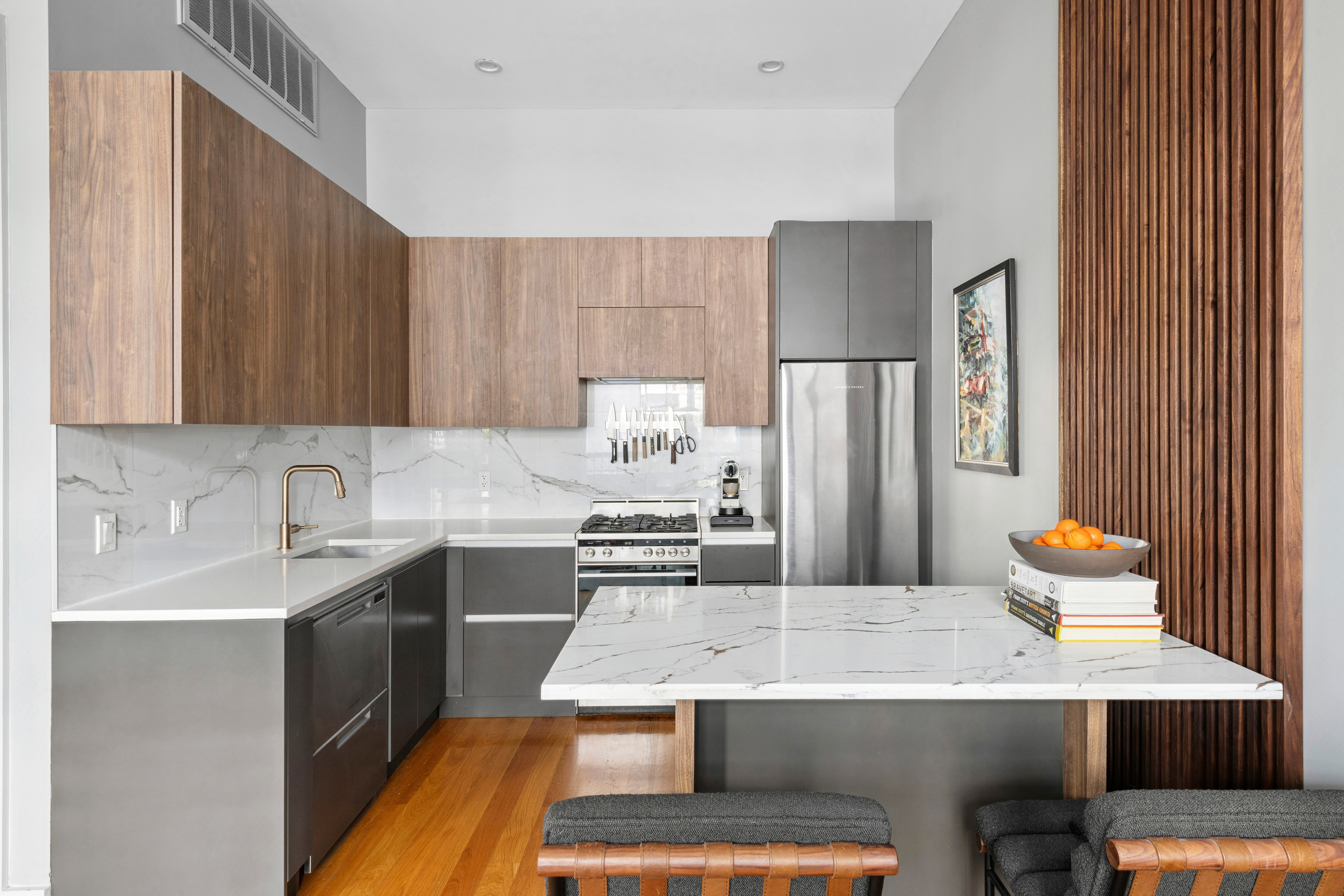 222 Withers Street, Unit 1A Brooklyn, NY 11211 - Photo 6 of 15 a kitchen with a sink refrigerator and cabinets