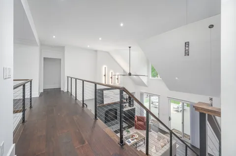a view of backyard with seating space