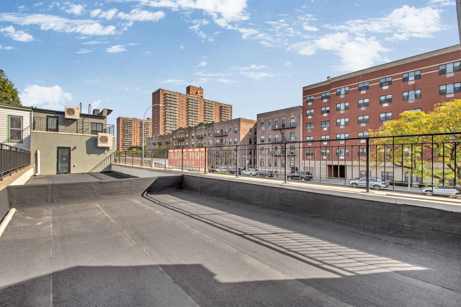 a view of city with balcony