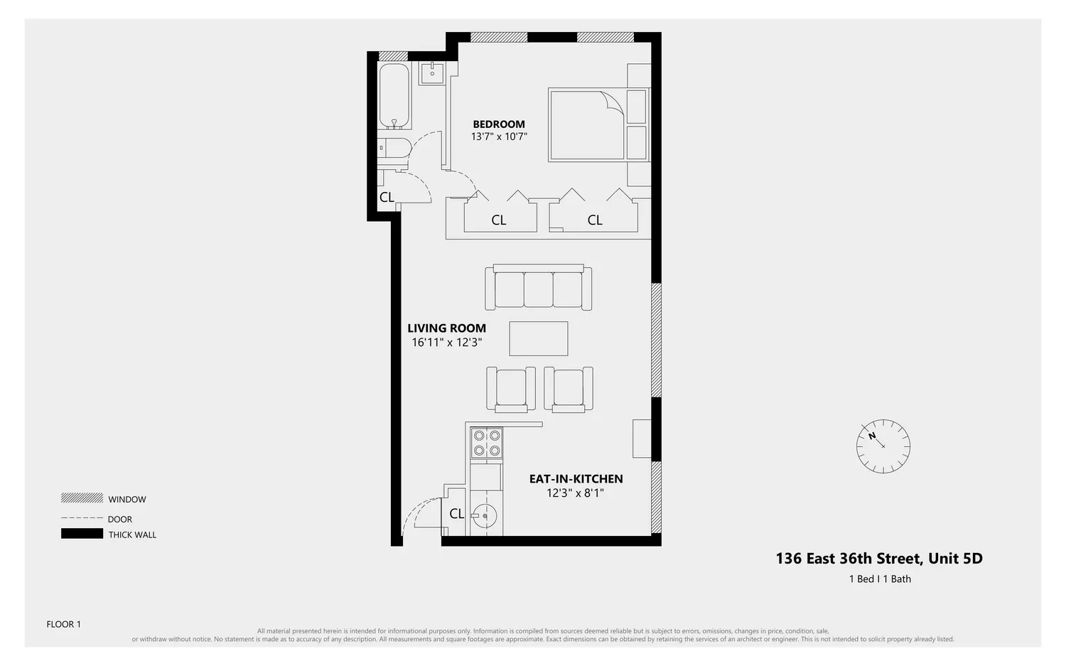 $474,999 | 136 East 36th Street, Unit 5D | Murray Hill