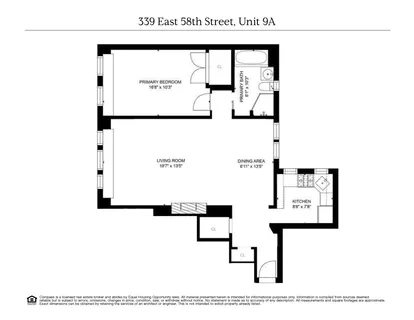$720,000 | 339 East 58th Street, Unit 9A | Sutton Place
