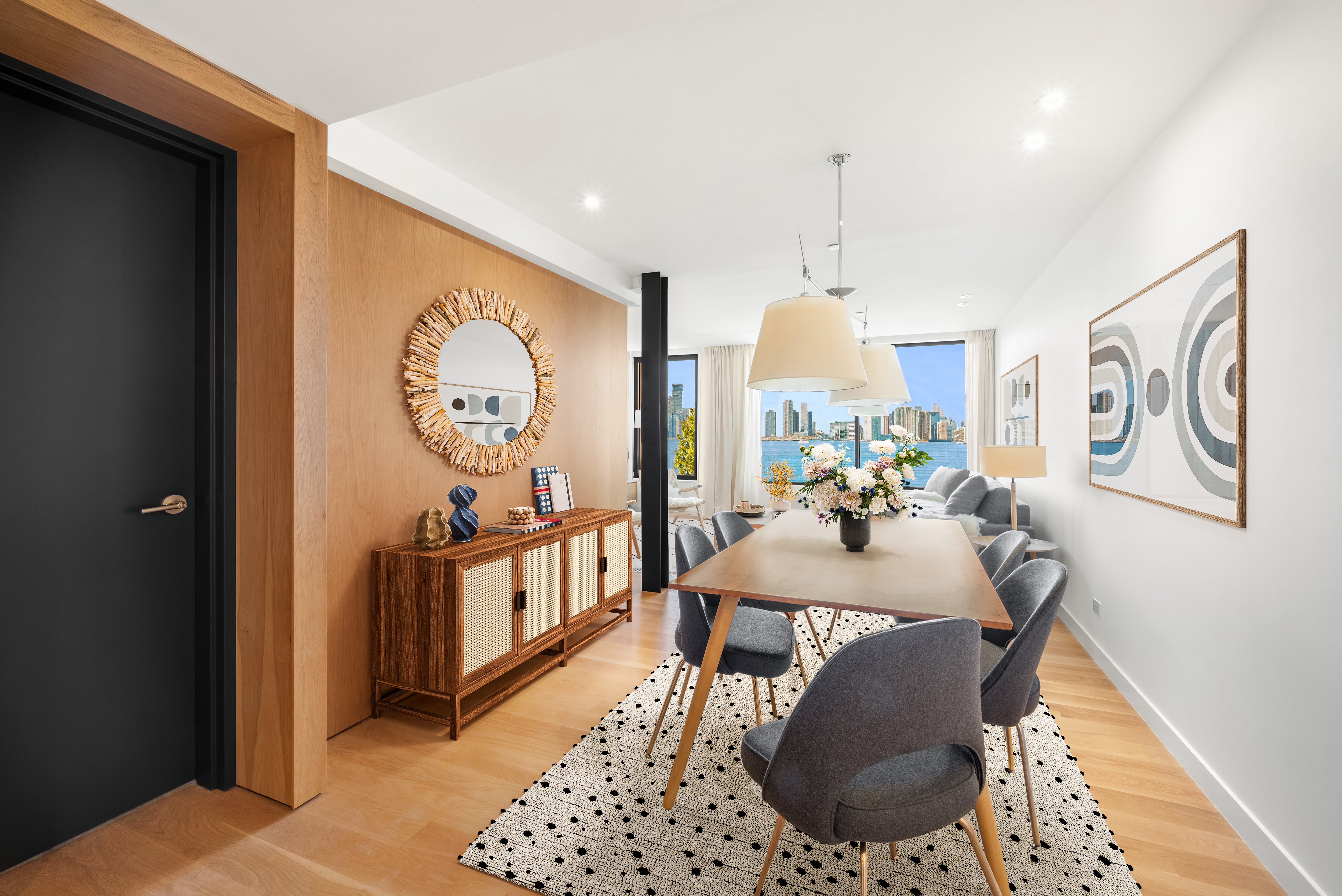 479 Washington Street, Unit 4 Manhattan, NY 10013 - Photo 2 of 8 a view of a dining room with furniture window and wooden floor