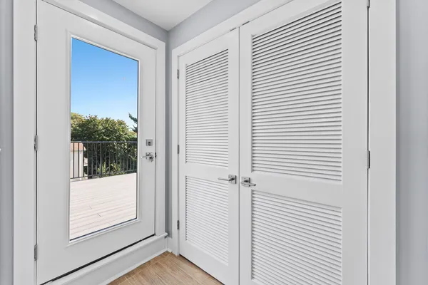 a view of a front door of a house