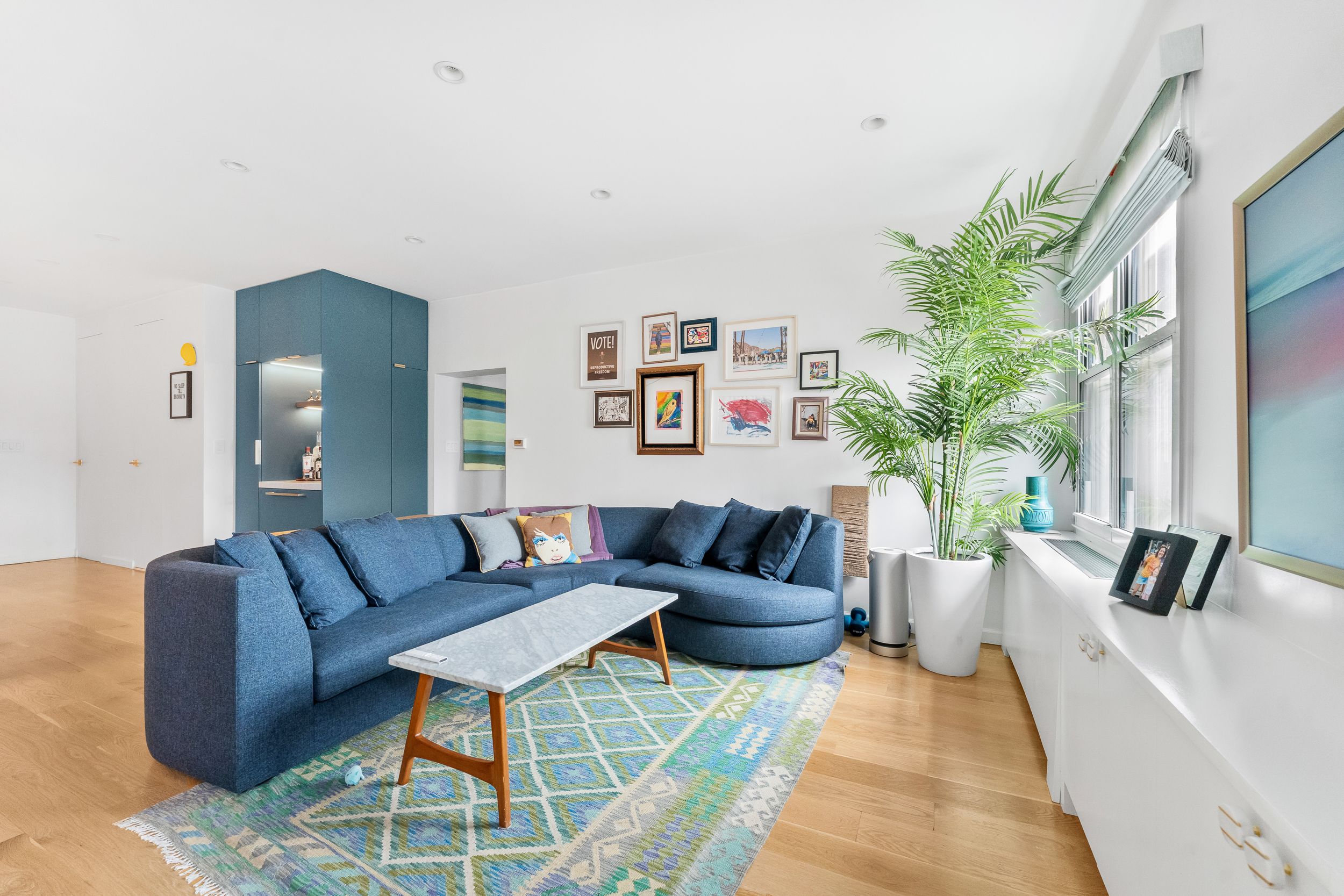 55 Poplar Street, Unit 6A Brooklyn, NY 11201 - Photo 3 of 13 a living room with furniture and a potted plant