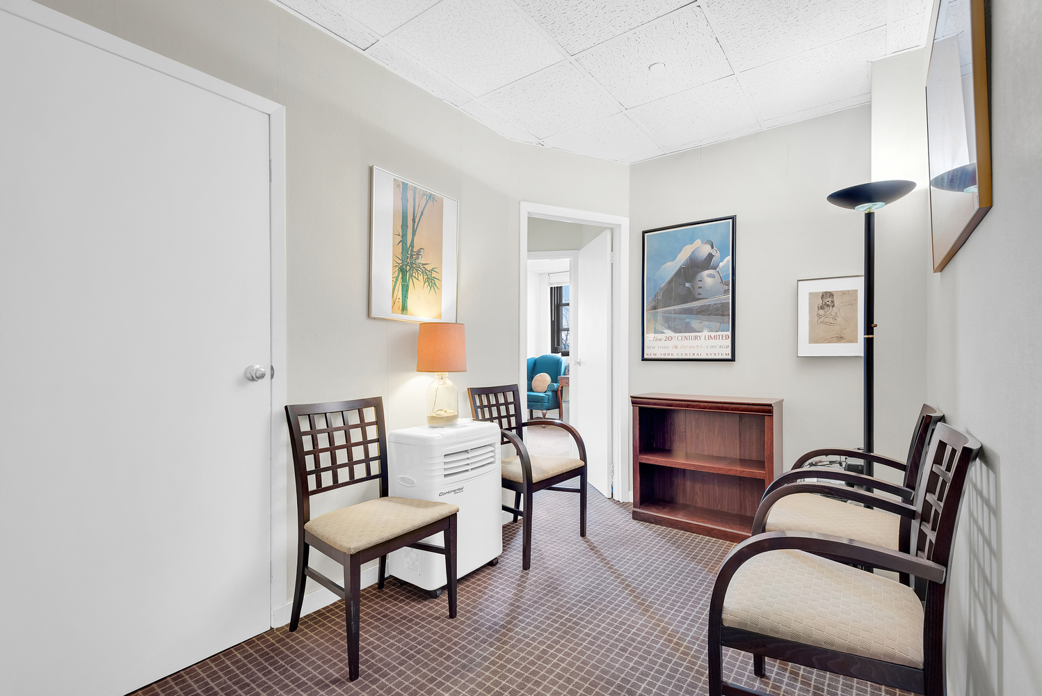 142 Joralemon Street, Unit 5E Brooklyn, NY 11201 - Photo 2 of 6 a living room with furniture and a fireplace