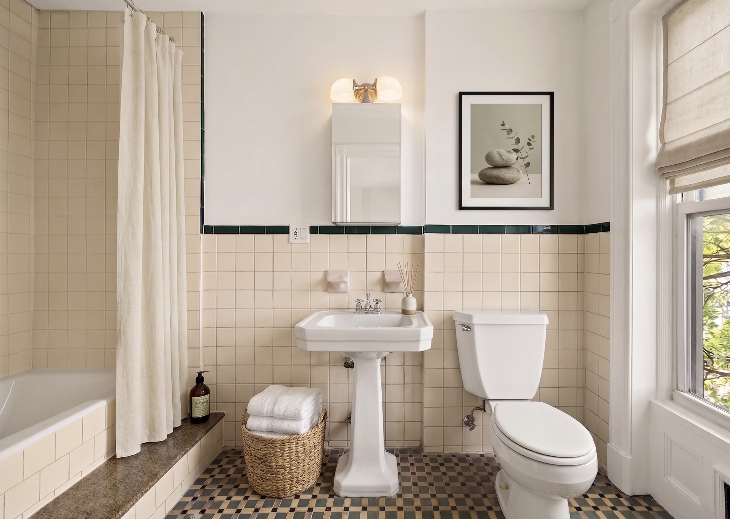 462 9th Street, Unit 2 Brooklyn, NY 11215 - Photo 13 of 14 a bathroom with a toilet a sink and a shower