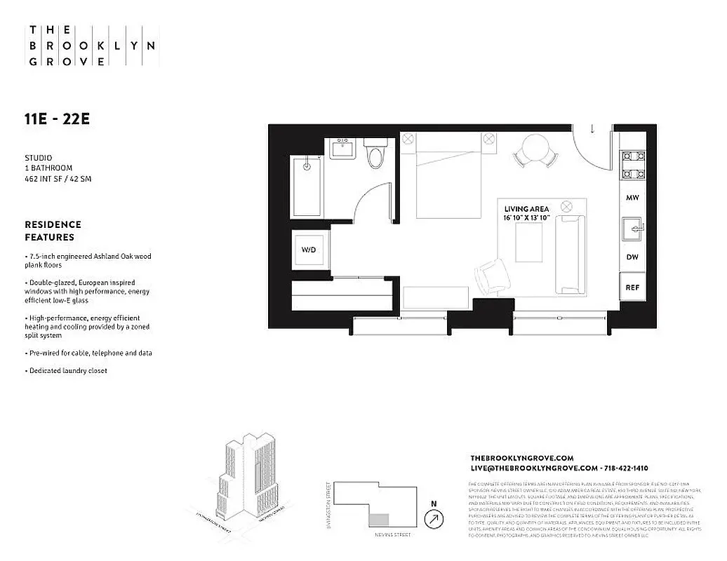 10 Nevins Street, Unit 14E Brooklyn, NY 11217 - Photo 11 of 11 a picture of a floor plan