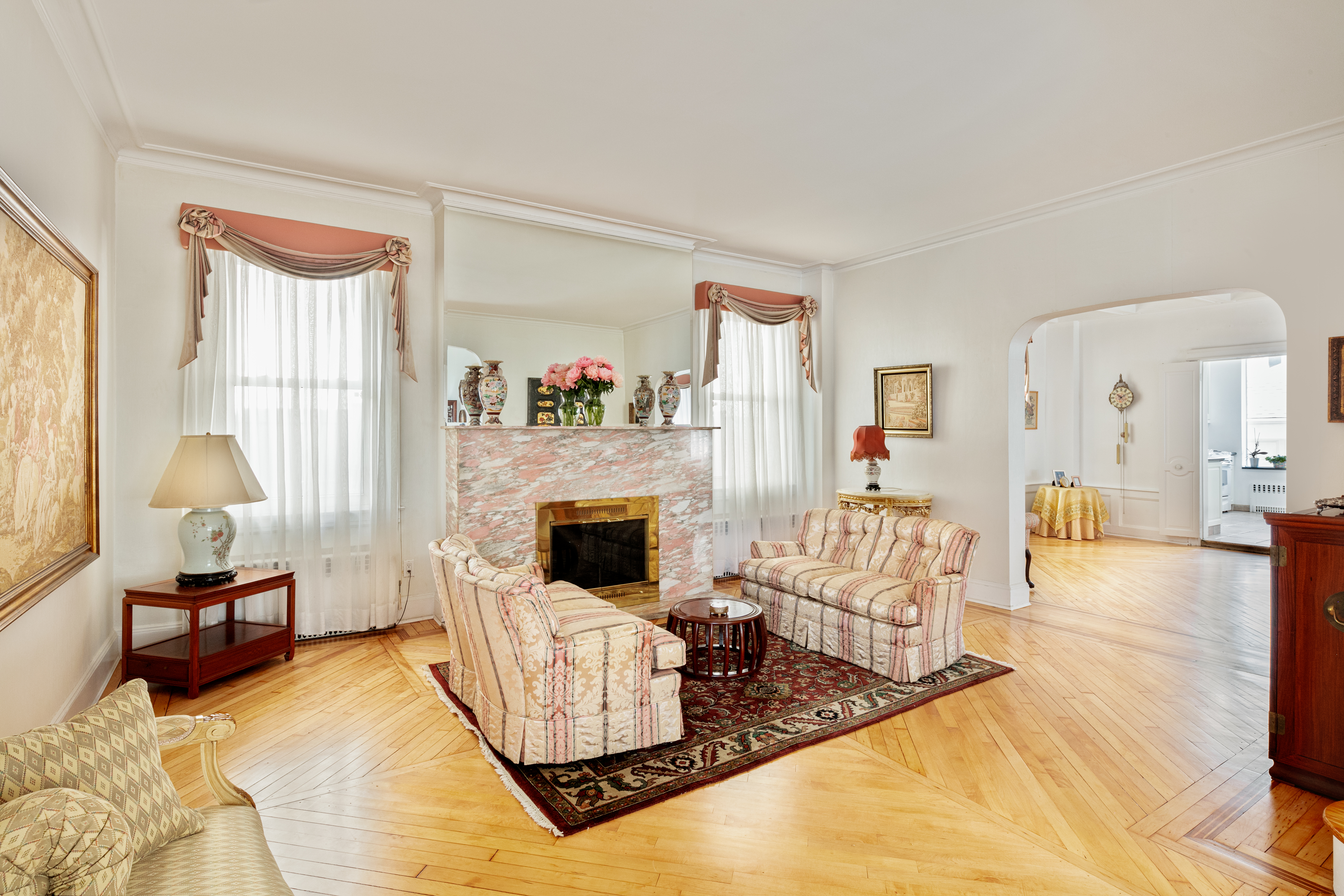 91 81st Street Brooklyn, NY 11209 - Photo 6 of 19 a living room with furniture and a fireplace