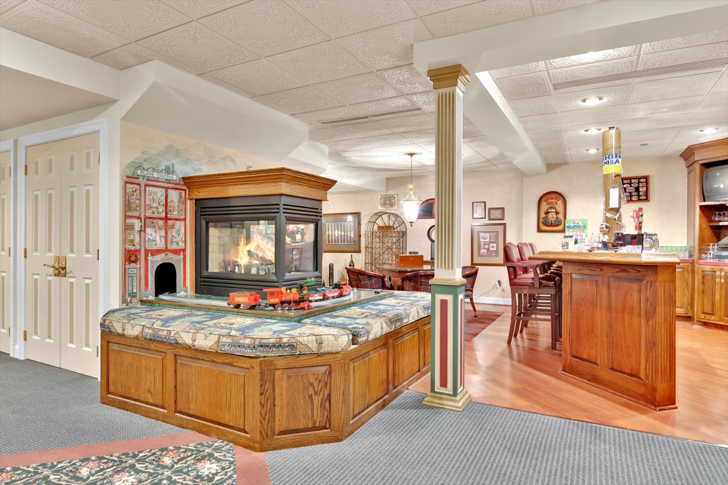 3 Pembroke Drive Voorhees, NJ 08043 - Photo 81 of 112 a living room with granite countertop kitchen island stainless steel appliances furniture a fireplace and a counter top space