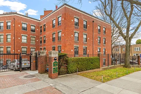 a front view of a building