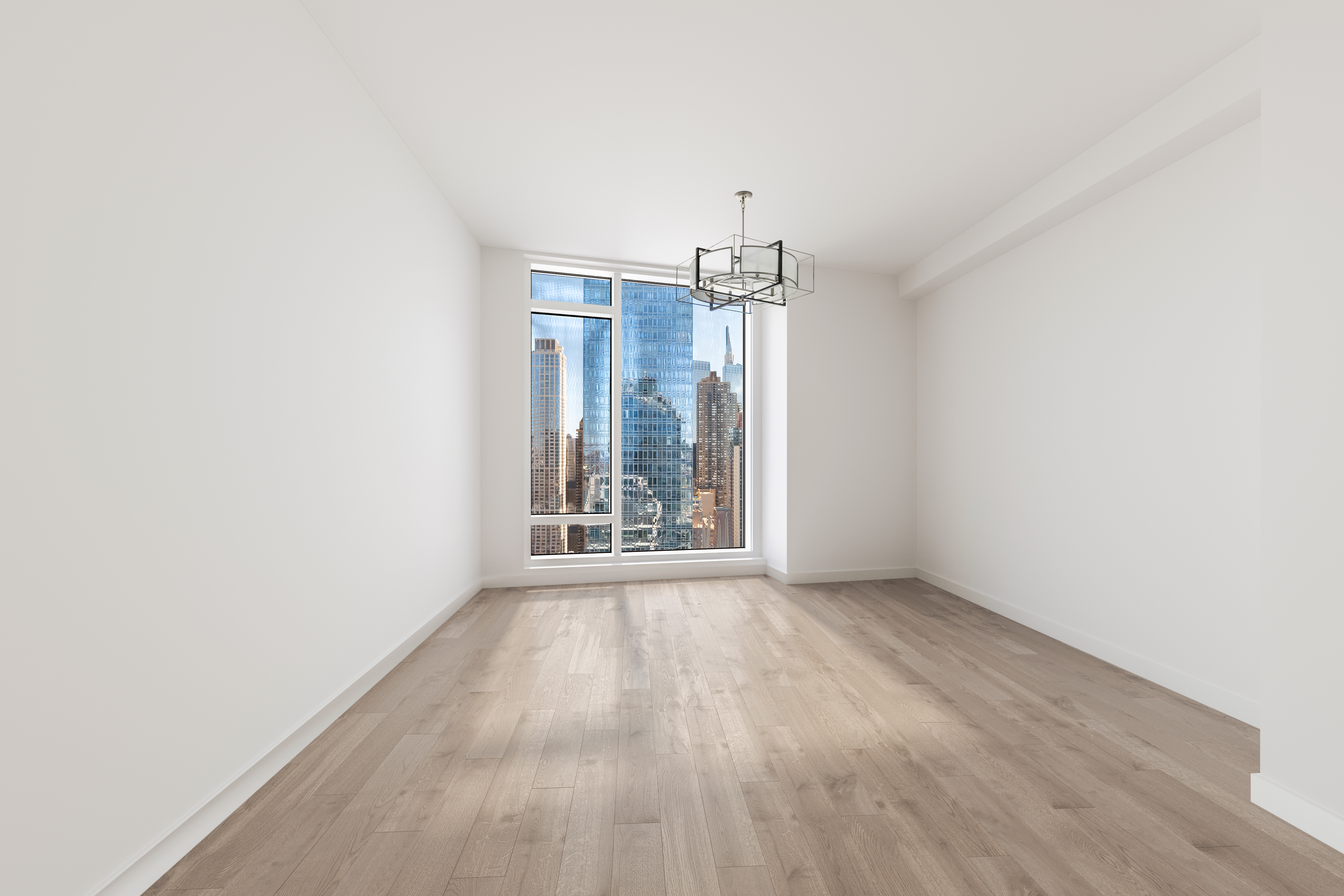 30 Riverside Boulevard, Unit 32E Manhattan, NY 10069 - Photo 2 of 19 an empty room with wooden floor fan and windows