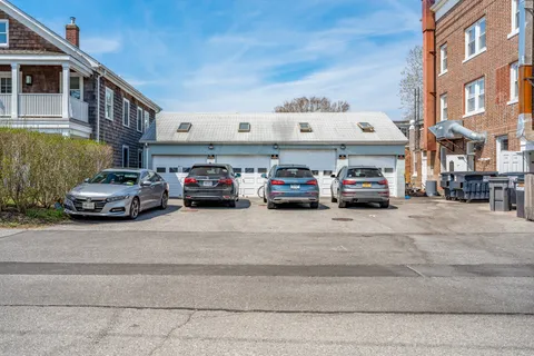 a car parked in front of a building