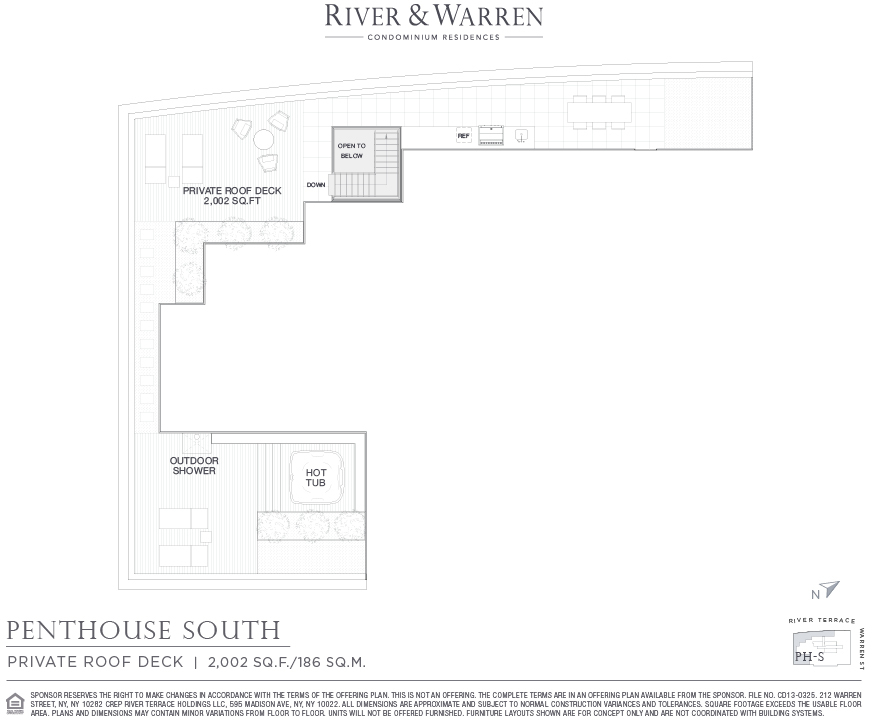 212 Warren Street, Unit PHS Manhattan, NY 10282 - Photo 17 of 18 a picture of a bench in a cabinet