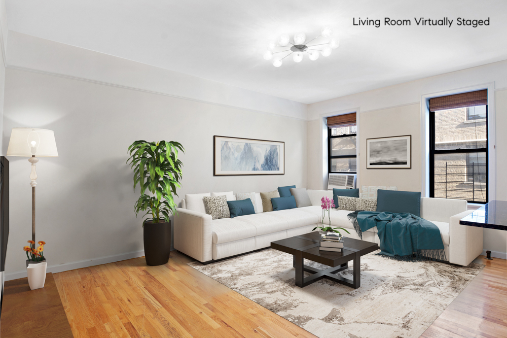 779 Riverside Drive, Unit A50 Manhattan, NY 10032 - Photo 1 of 14 a living room with furniture and wooden floor