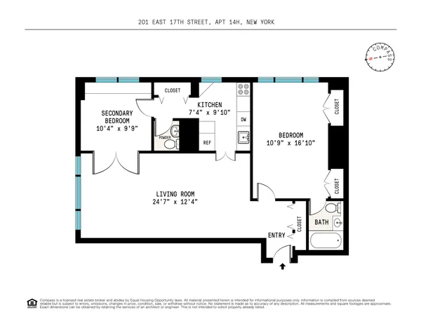 $1,250,000 | 201 East 17th Street, Unit 14H | Gramercy